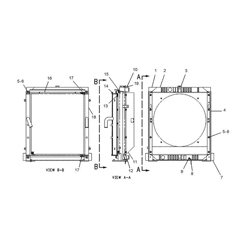 Water Tank Engine Radiator Core ASS'Y 124-1762 for Caterpillar Excavator CAT 330B 330B L