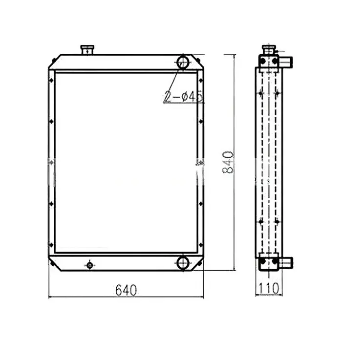 Buy Water tank Engine Radiator Core ASS'Y 203-03-56120 203-03-56360 for KOMATSU PC100-5 PC120-5 Engine 4D95L