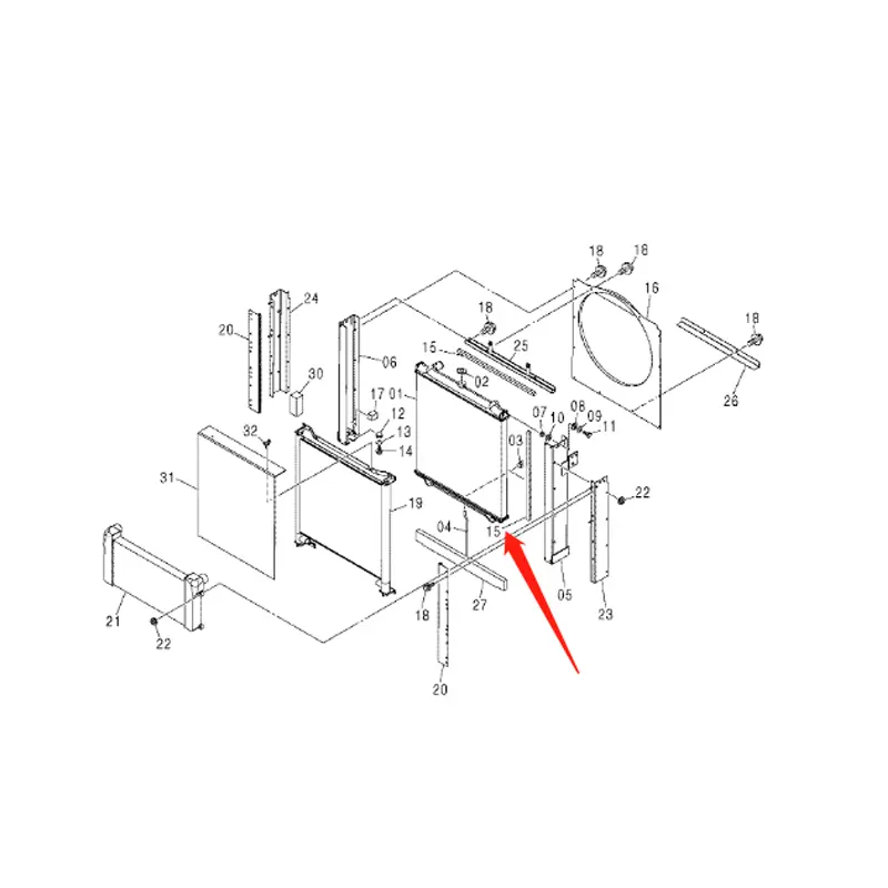 Water Tank Engine Radiator Core ASS'Y 4428333 For Hitachi Crawler Mounted Aerial Platform HX64B HX64B-2 Water Tank Engine Radiator Core ASS'Y 4428333 For Hitachi Crawler Mounted Aerial Platform HX64B HX64B-2