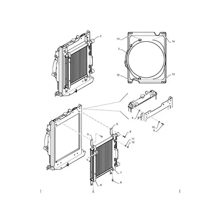Water Tank Engine Radiator Core ASS'Y PS05P00002F1 For New Holland Excavator E55BX Water Tank Engine Radiator Core ASS'Y PS05P00002F1 For New Holland Excavator E55BX