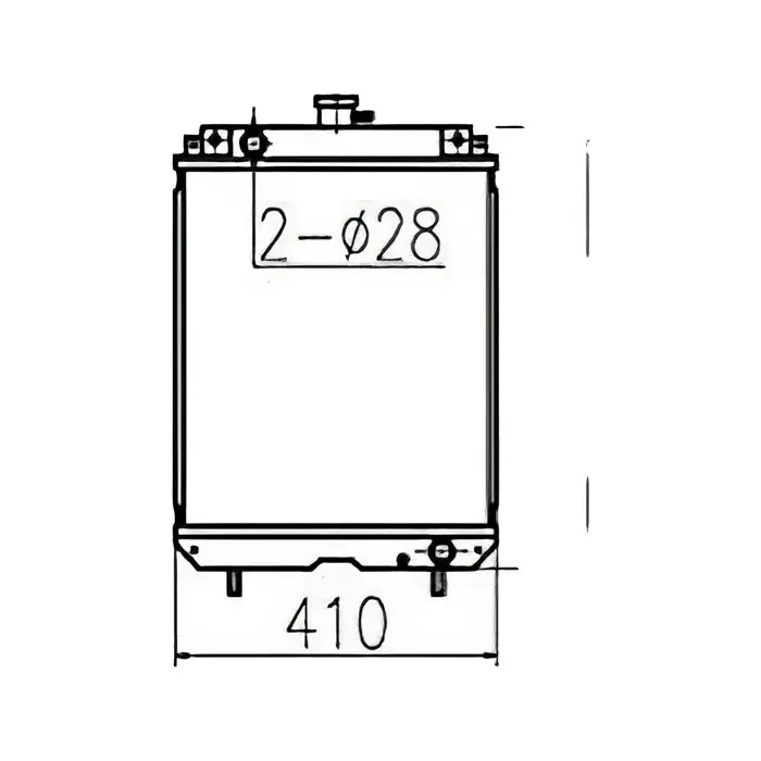 Water Tank Engine Radiator Core ASSY 129457-44501 for Yanmar US40 US46 US50