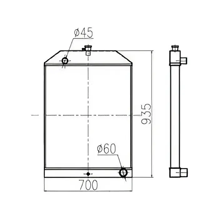 Water Tank Engine Radiator Core ASSY for YUCHAI Excavator YC135