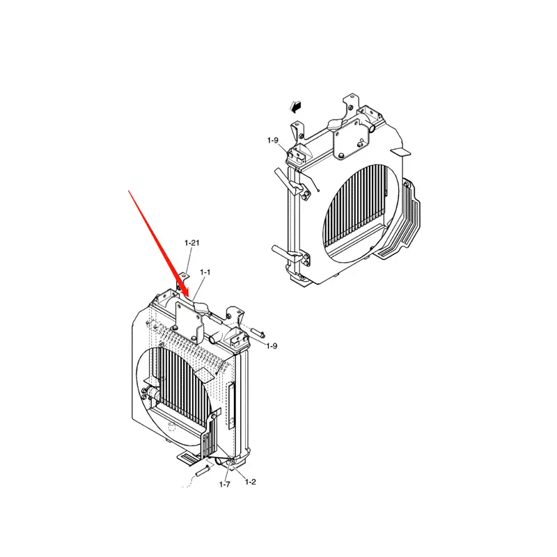 Water Tank Engine Radiator Core ASSY PW05P00027F1 PW05P00027S001 for Case Excavator CX36B CX31B Water Tank Engine Radiator Core ASSY PW05P00027F1 PW05P00027S001 for Case Excavator CX36B CX31B