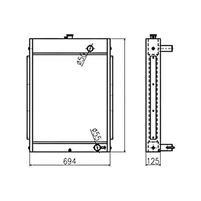 Water Tank Engine Radiator for Hyundai Excavator R200-3 Water Tank Engine Radiator for Hyundai Excavator R200-3