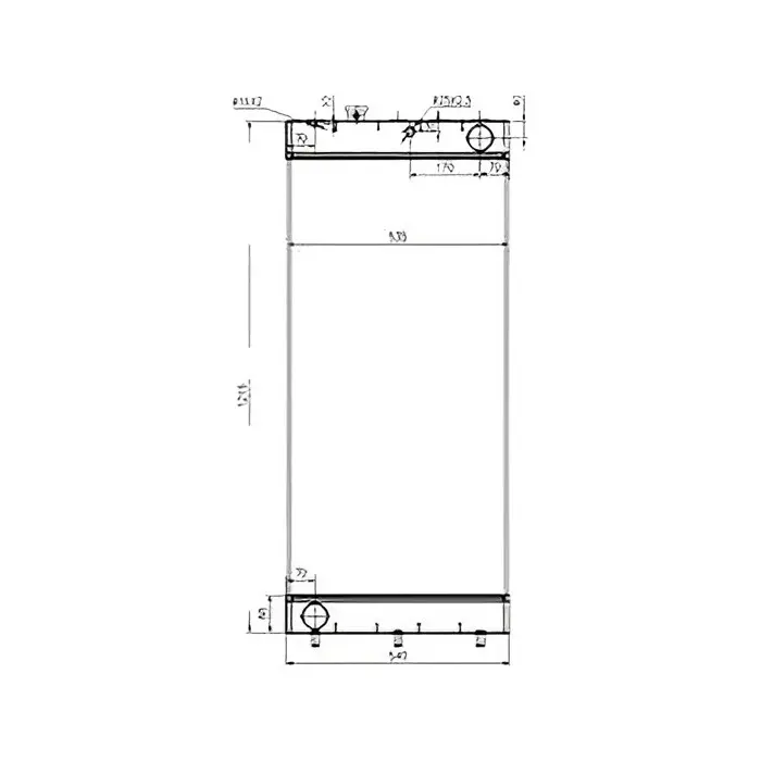 Buy Water Tank Engine Radiator K9004261 for Doosan Excavator DX140W DX180LC