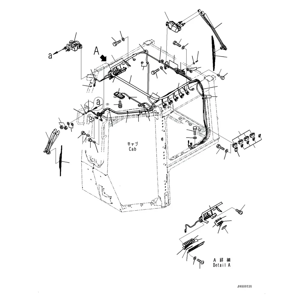 Wiper Assy 17A-Z11-2530 For Komatsu Bulldozer D155A-6 D155AX-5 D155AX-6 D65EX-15 D65EX-15 D65EX-15 D65PX-15 D65PX-15E0 Original